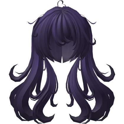 cute swirly pigtails in dark purple Roblox item