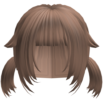 messy cute short moe pigtails in light brown Roblox item