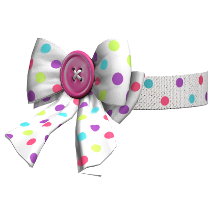 White Multicolor Confetti Button Choker Roblox item