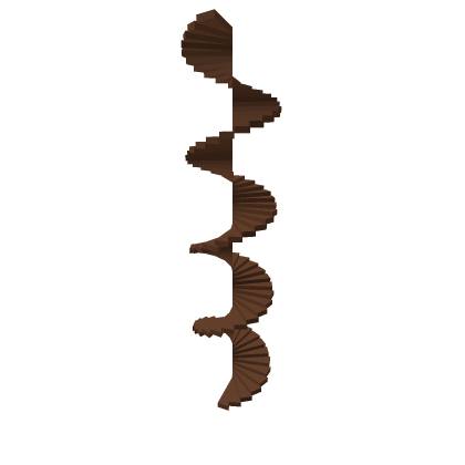 Wooden Spiral Stairs. (Wedges Only)