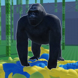 you vs npc gorilla