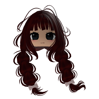 Cute Red Braids Hair Kawaii W/ Cute Face