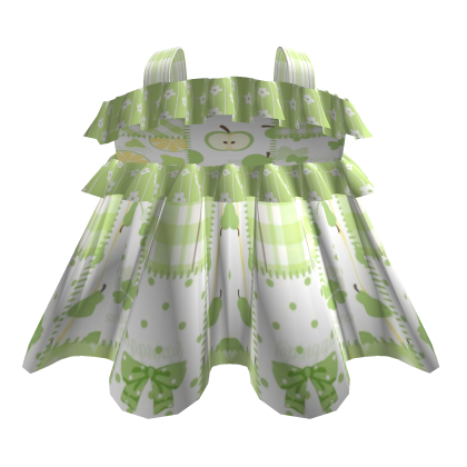 🍏 3.0 Igari Green Apple Plaid Dress