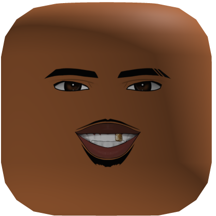 Neutral Smile Face W Golden Grill Roblox item
