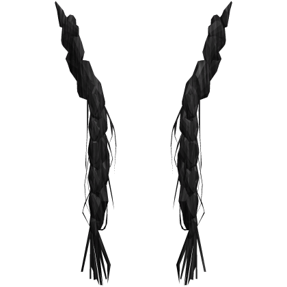 teased scene black emo messy braid add-on Roblox item