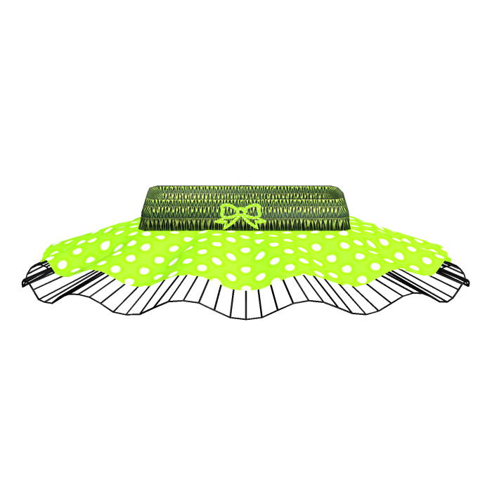 Green lace skirt with white polka dots [3.0]