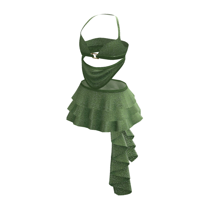 Cute Green Y2K Chic Ruffle Korean Dress • DD26