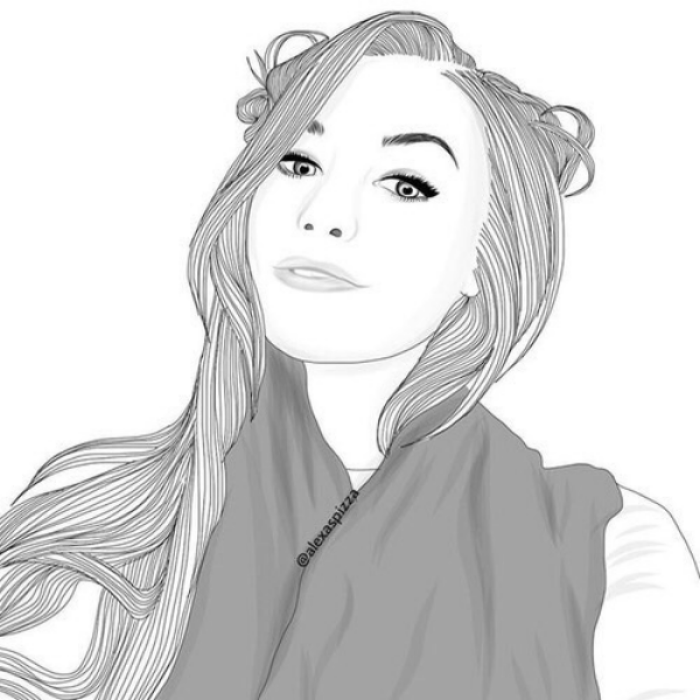 Art Girl Outline Roblox decal