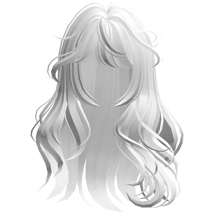 White Lush Wavy Anime Hair 