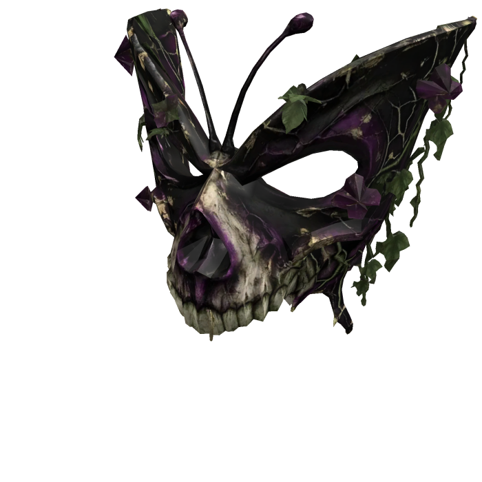 Midnight Forest Skull Butterfly Mask