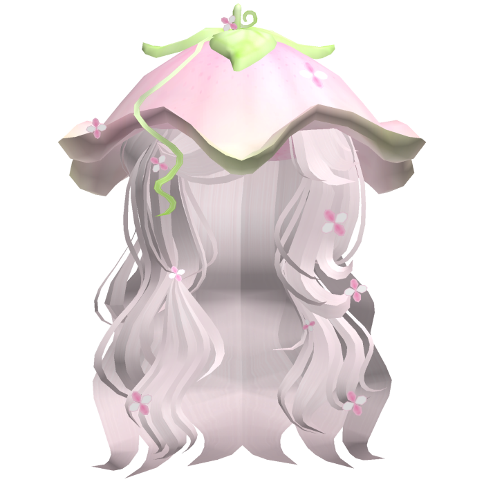 Ethereal fairy long anime flower hair (pink)