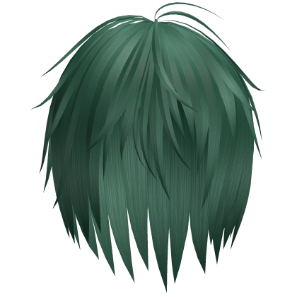 Emo Messy Razor Cut Layered Hair (Green)