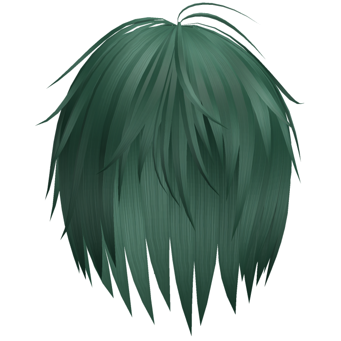 Emo Messy Razor Cut Layered Hair (Green)