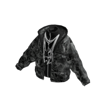 Black Shadow Urban Camo Puffer Jacket [PBR]