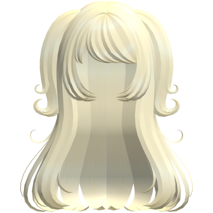 Long Flowy Yellow Hair with Swirly Pigtails Roblox item