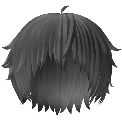 grey wispy messy emo boy hair Roblox item
