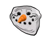 Snowman Troll Face Head