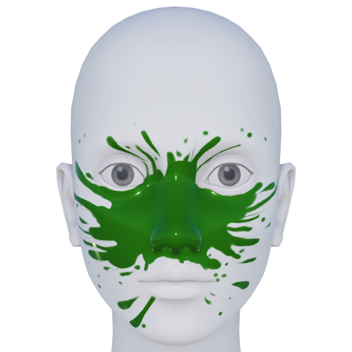 Green Paint Face