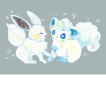 Eevee and alolan vulpix