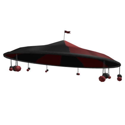 Cute Black & Red Circus Tent Clown Jester Hat