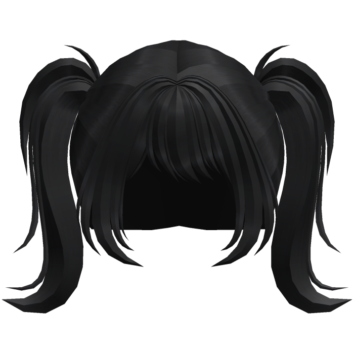 Black Soft Anime pigtails