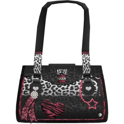 Pink Gyaru White Leopard Fur Purse | Roblox Item - Rolimon's