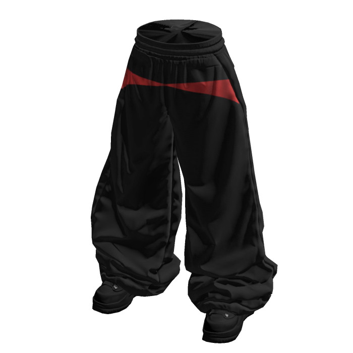 Black & Red Designer Tracksuit Pants