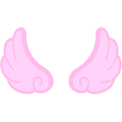 ♡ Cute Flared Glowing Angel Wings in Pink