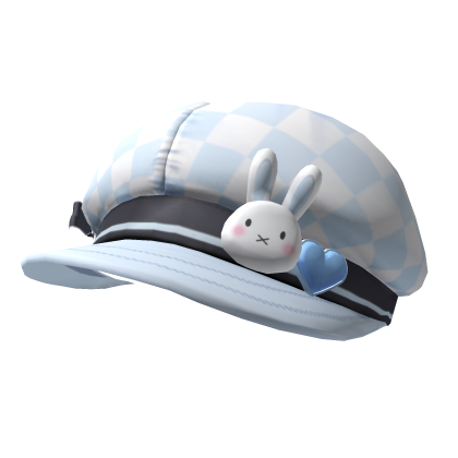kawaii blue harajuku cap checkered Roblox item