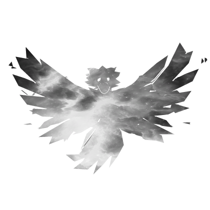 Gray Galaxy Cartoony Phoenix Wings  Roblox item