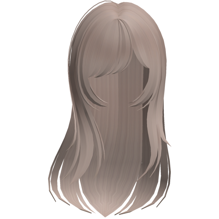 cute flowy long windy hair in milk tea