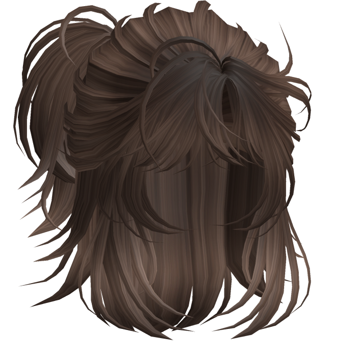 Anime Androg Wolfcut Ponytail Brown