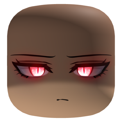 Shadowed Demon Face With Red Eyes - Light