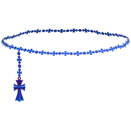 Y2k Blue Cross Head Chain