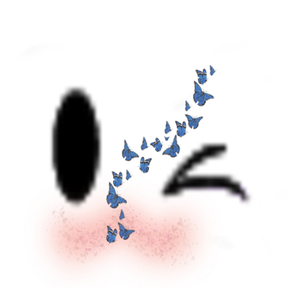 Buterflly blush cute face Roblox decal
