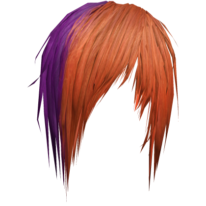 Sideswept Fringe Addon`purple/orange Roblox item