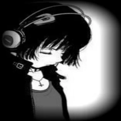 Black And White Emo Anime Girl