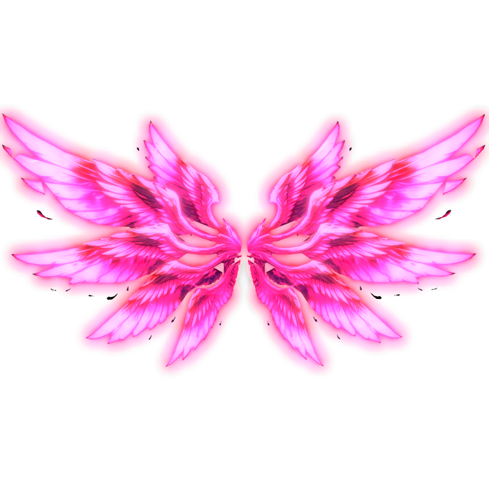 Glowing Pink Angel Seraphim Wings (Emissive)