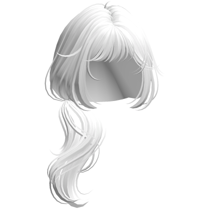 Wispy Wolfcut Side Ponytail White Roblox item