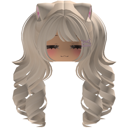 Cute hair emo Y2K cat-ear braids (blonde)