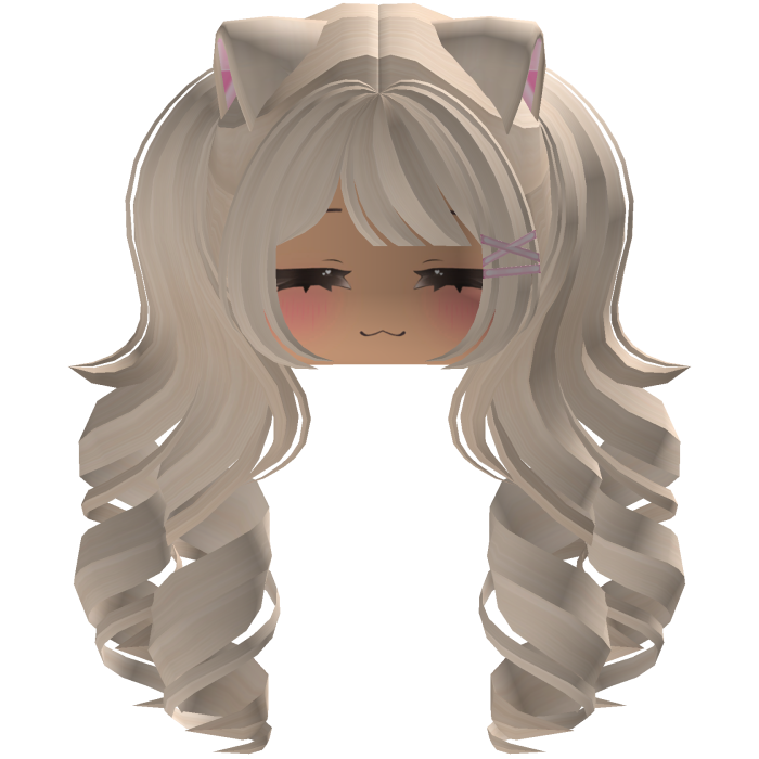 Cute hair emo Y2K cat-ear braids (blonde)