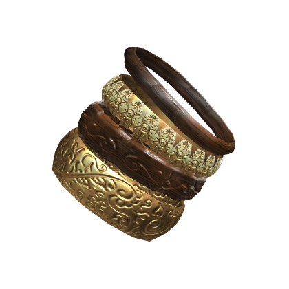 Earthy Gold Boho Stacked Bracelet Bangles