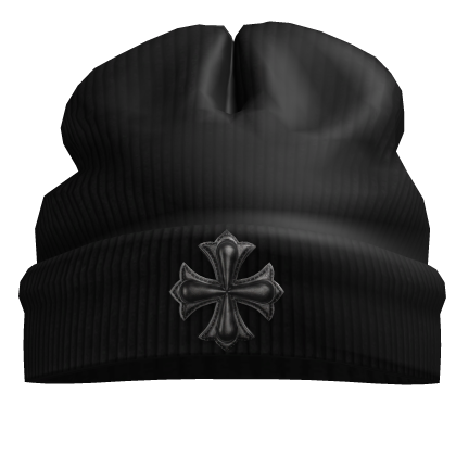 Black worn in goth beanie