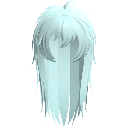emo vkei moe scene messy hair teal