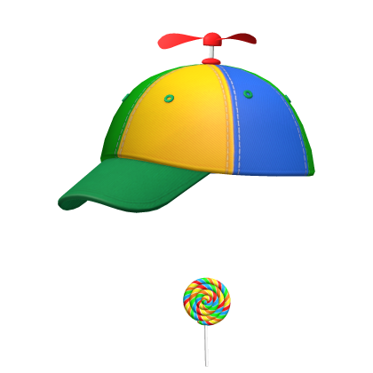 Propeller Hat Twisted Rainbow Lollipop Meme Beanie