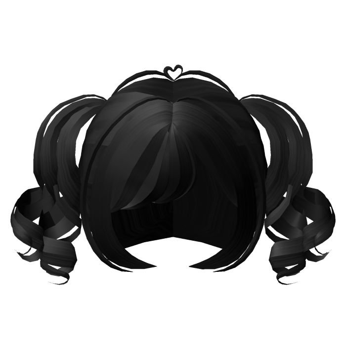 . ‿ ♡ squiggle mini curly cute pigtails black