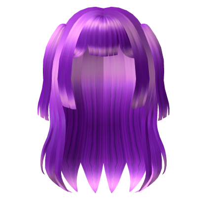 Purple Half-Up Long Straight Hair thumbnail