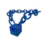 Blue Dice Bling Necklace