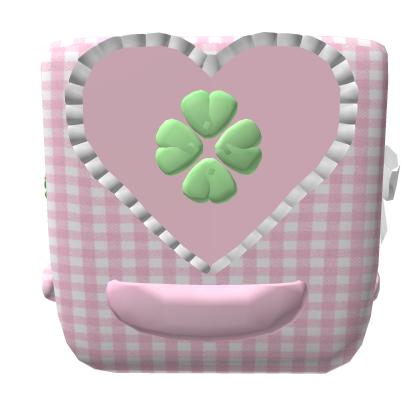 clover pink plaid backpack kawaii cutecore