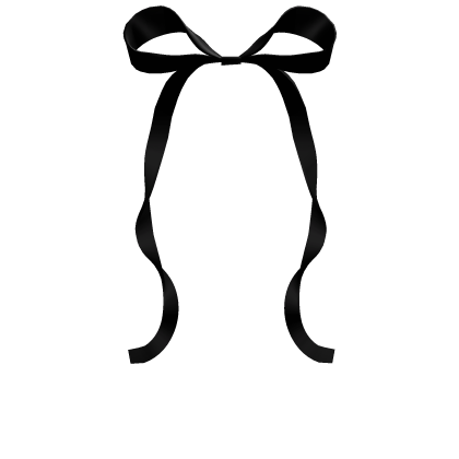 Cute Black Long Hair Bow  Roblox item